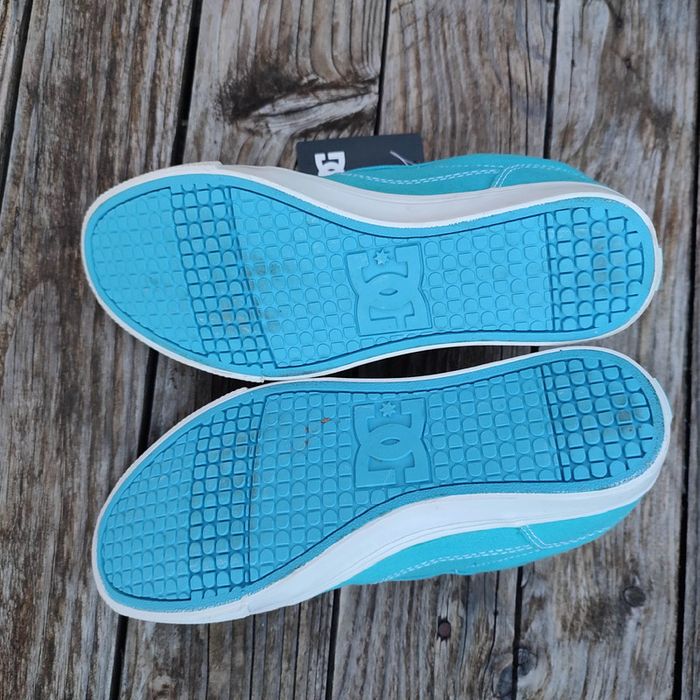 Baskets femmes élégantes rétro toile skate DC Shoes Bristol canvas bleu ciel taille 36 - photo numéro 3