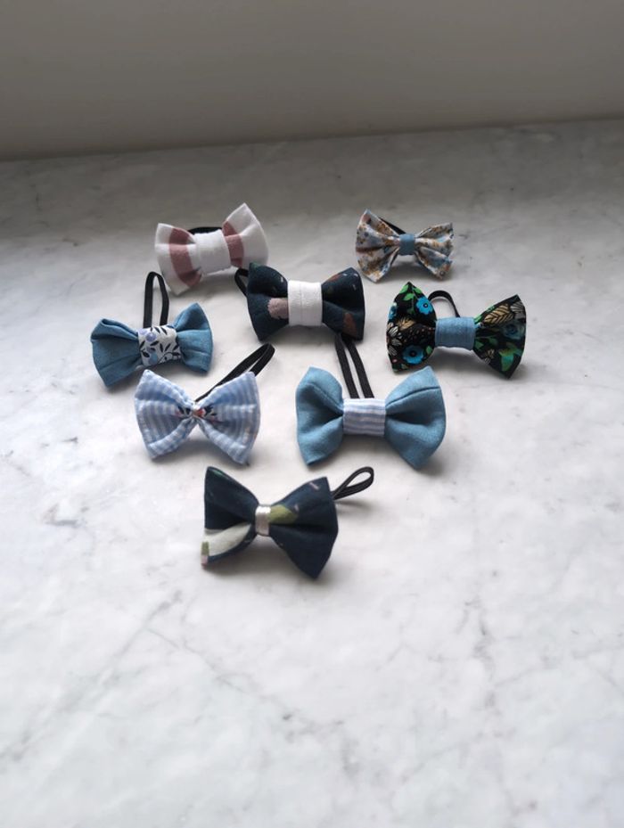 Noeud sur élastique pour cheveux fait main