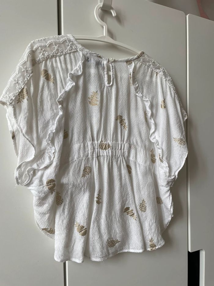 Haut blanc ikks broderie 3 ans - photo numéro 2
