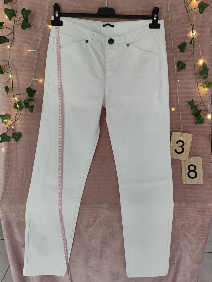 Pantalon blanc enduit 38 IKKS