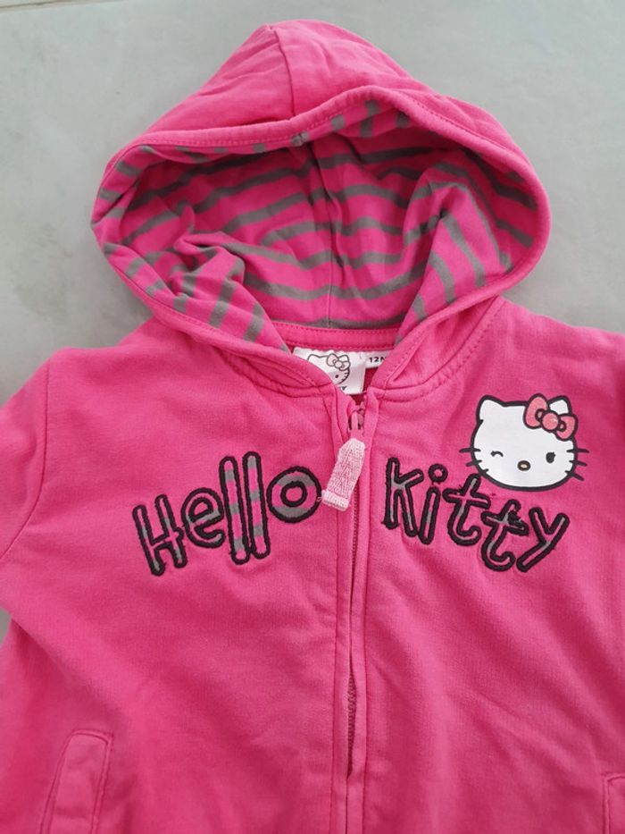 Gilet à capuche hello kitty 1 an 12 mois - photo numéro 2
