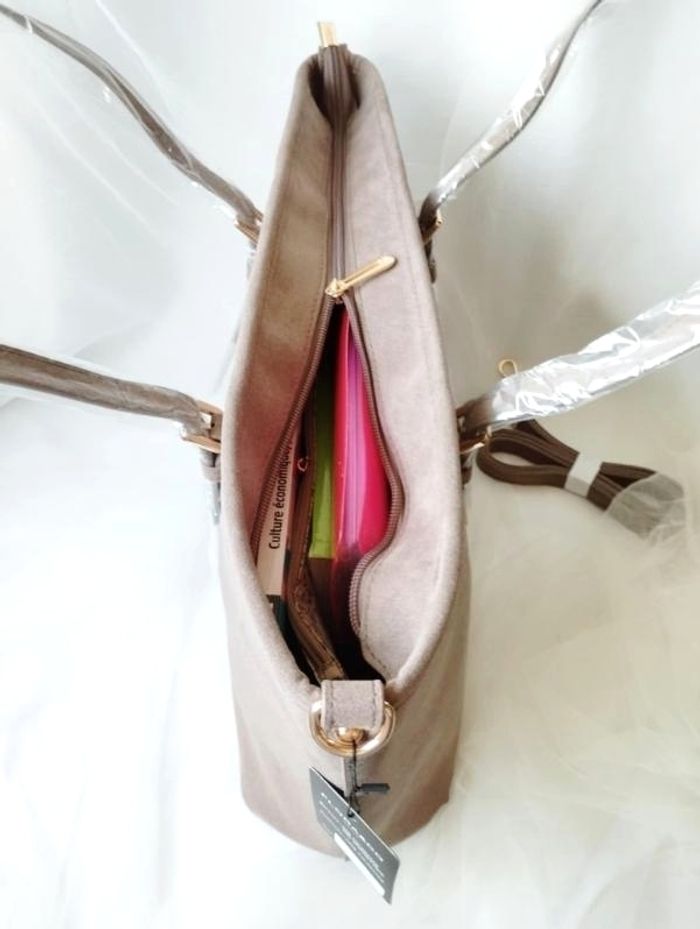 Cabas suédine taupe - photo numéro 5