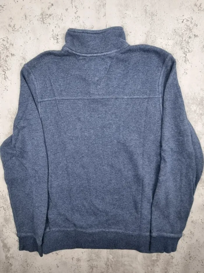 Pull col montant boutonné Tommy Hilfiger bleu – Taille M Hommes (mesures en photos) - photo numéro 4