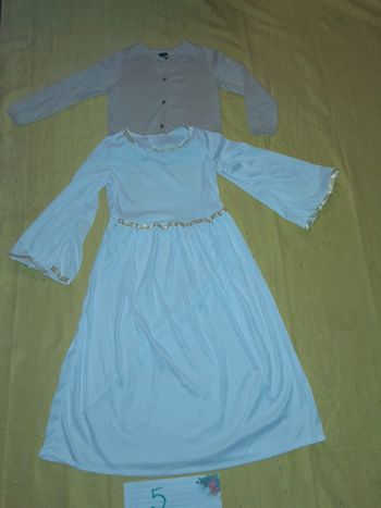 Robe de princesse Déguisement 5/6 ans blanche