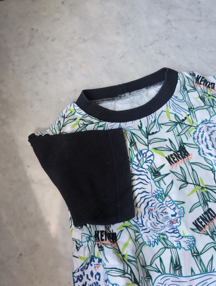 Tee-shirt fait main avec tissu grande marque 6/8 ans - photo numéro 5