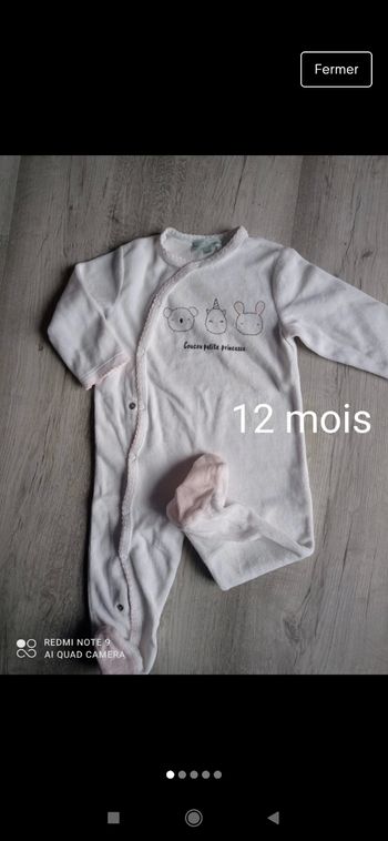Pyjama Mes petits cailloux 12mois