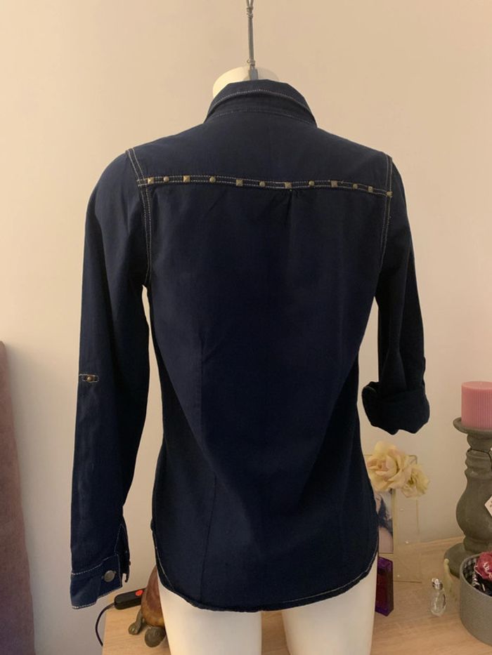 Chemise country biker taille 40 K.Woman bleu nuit - photo numéro 5