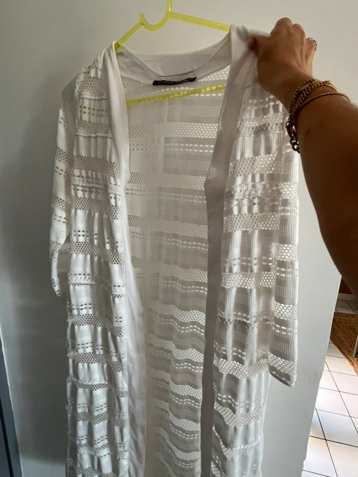 Long gilet blanc Les filles de Neaux - photo numéro 2