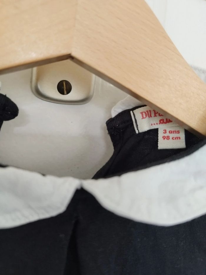 Haut noir col blanc - photo numéro 2