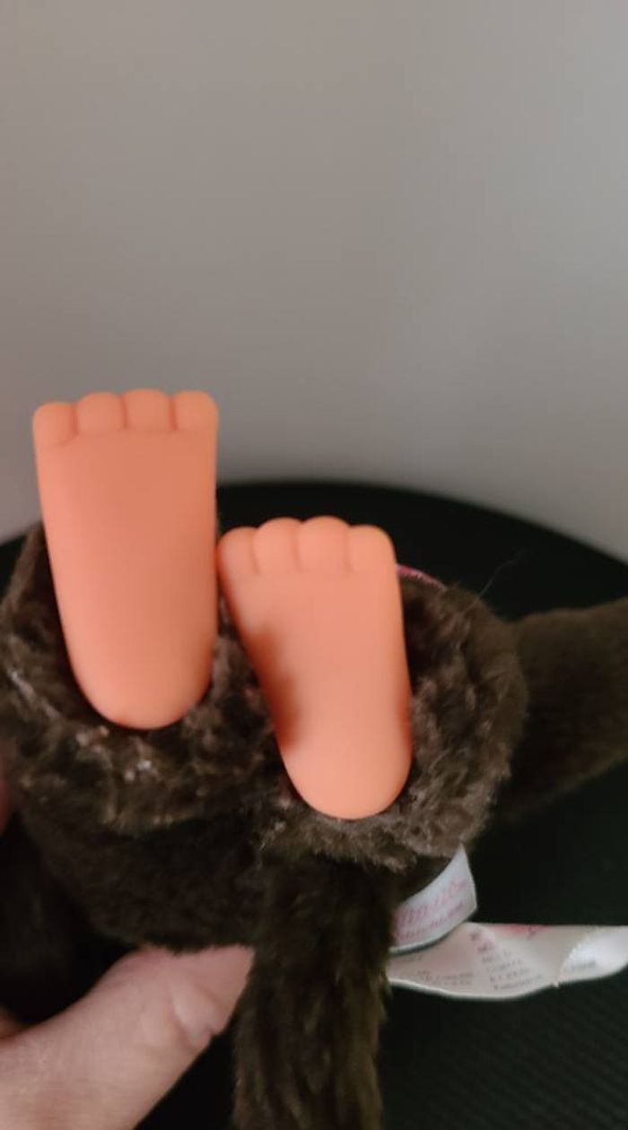 BANDAI Monchhichi - Fille Rose 20 cm - Dès 24 mois peluche Monchhichi Fille Rose - photo numéro 5