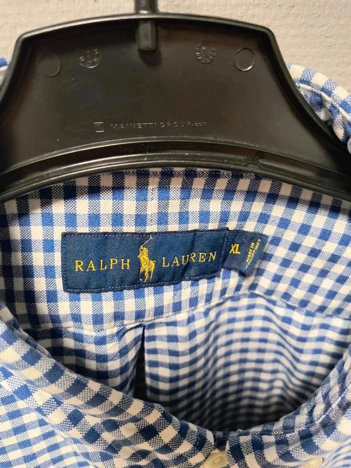 Chemise Ralph Lauren à carreaux bleus et blancs – Taille XL (convient aux gabarits larges) - photo numéro 8