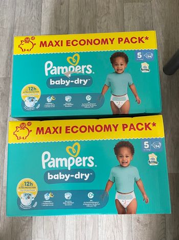 Mega pack xxl de 188 couches pampers baby dry taille 5 neuf