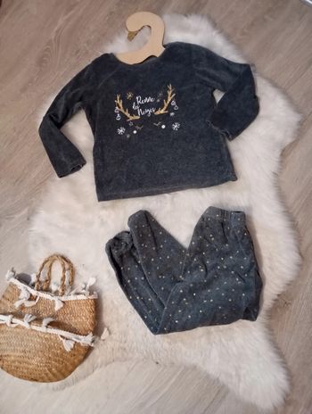 In extenso 🥶 pyjama fille gris 4 ans hiver
