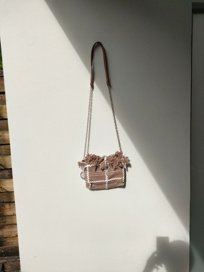 sac beige marron coton dacon paille