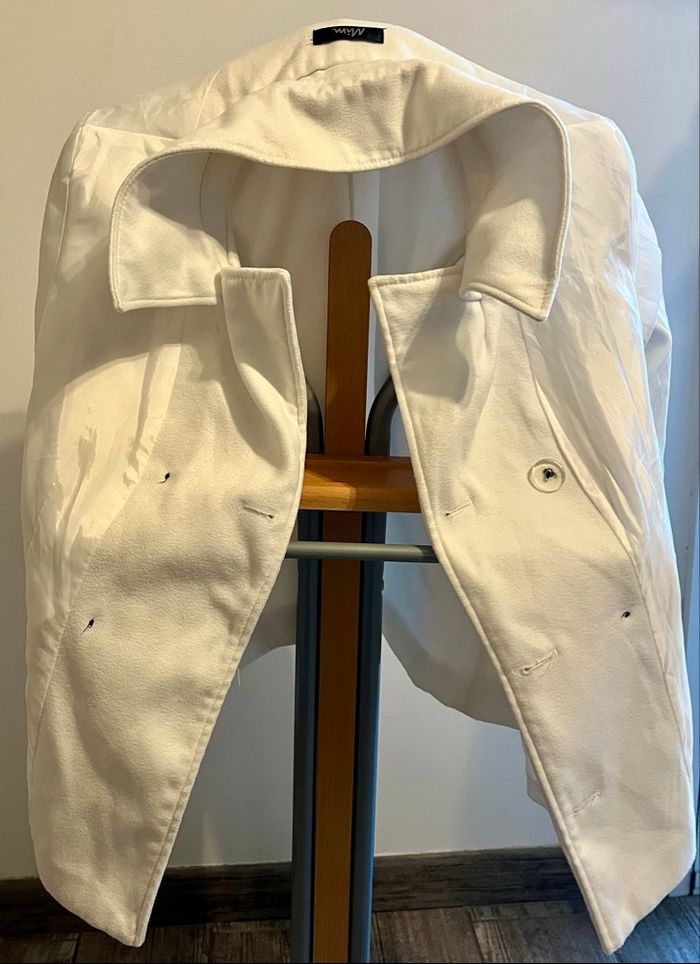 Manteau blanc MIM style caban croisé T38/M - Très bon état - photo numéro 4