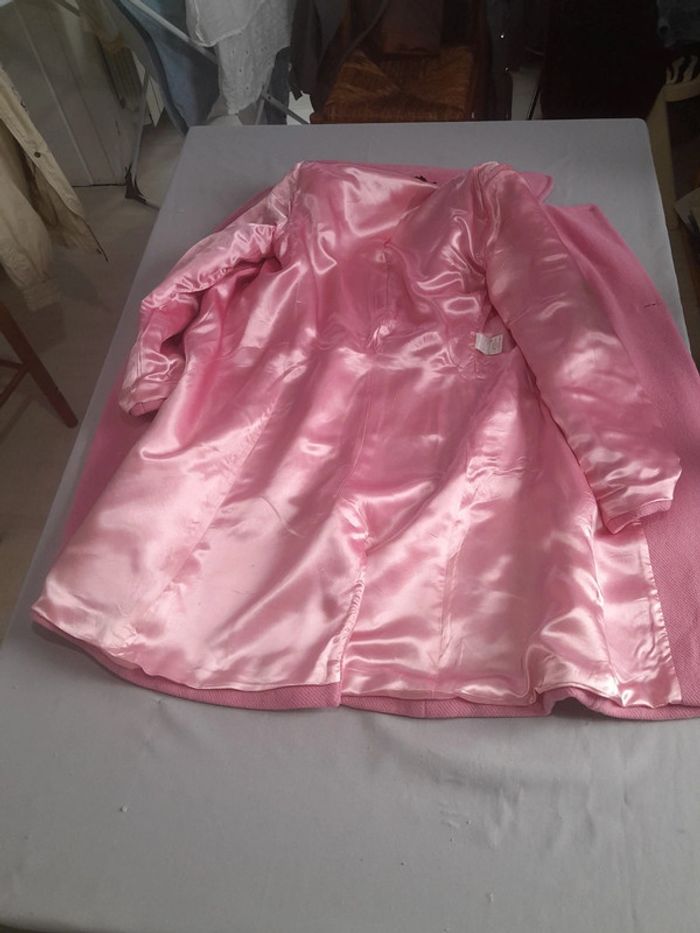 Tres beau manteau rose tara jarmon modèle mangua en laine - photo numéro 9