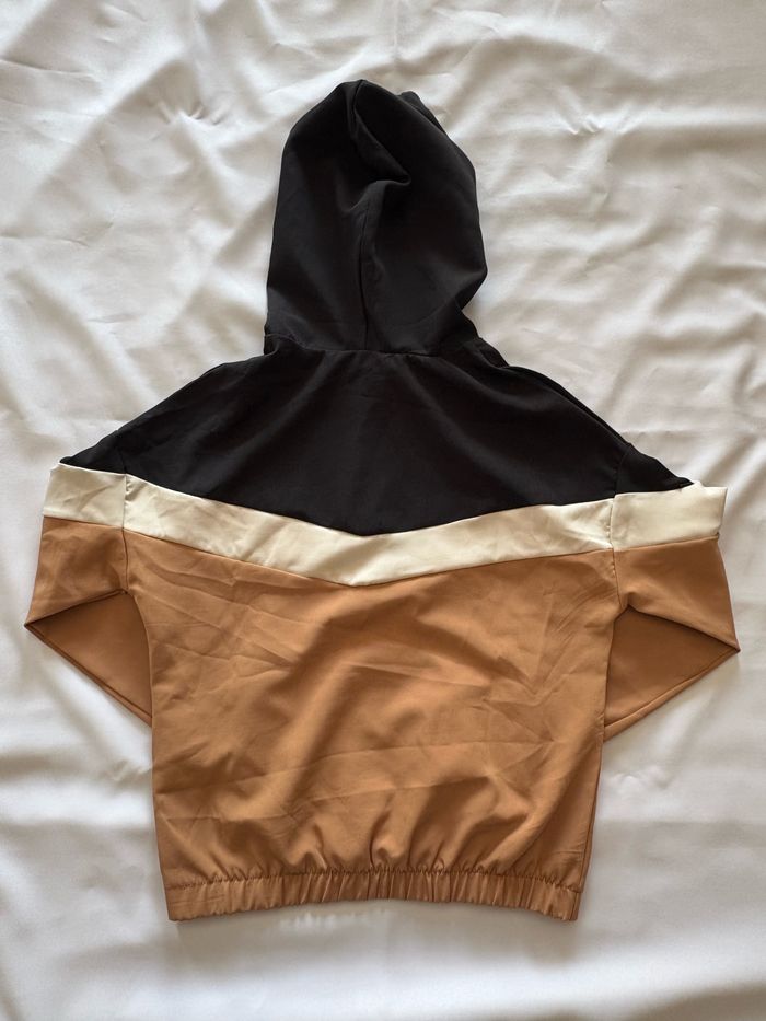 Top à capuche beige, blanc et noir de survêtement - Amisu - XS/34 - photo numéro 2