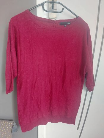 Tee-shirt manche 3/4 ETAM rouge bordeaux XS