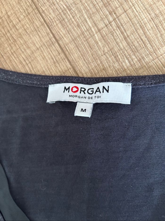 Teeshirt gris foncé pailleté à manches courtes Morgan taille M jamais porté - photo numéro 9