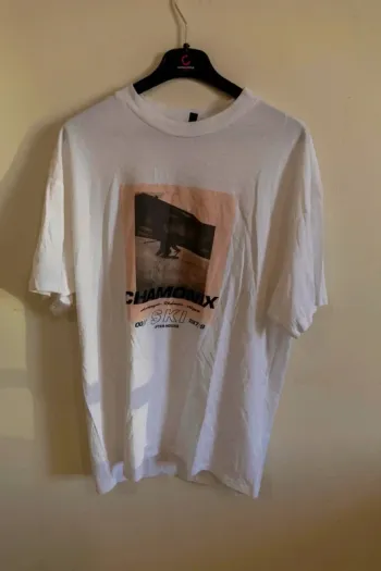 C46 t-shirt blanc H&M S