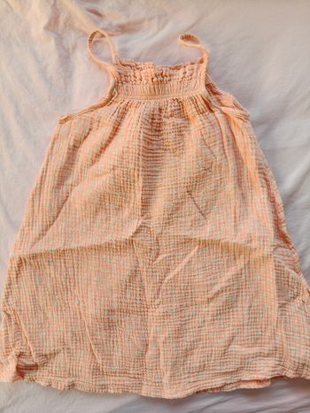 Robe sans manches fille Zeeman orange fleurs 122-128 cm