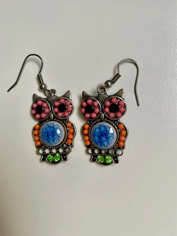 Paire de boucles d’oreilles Hibou/chouette