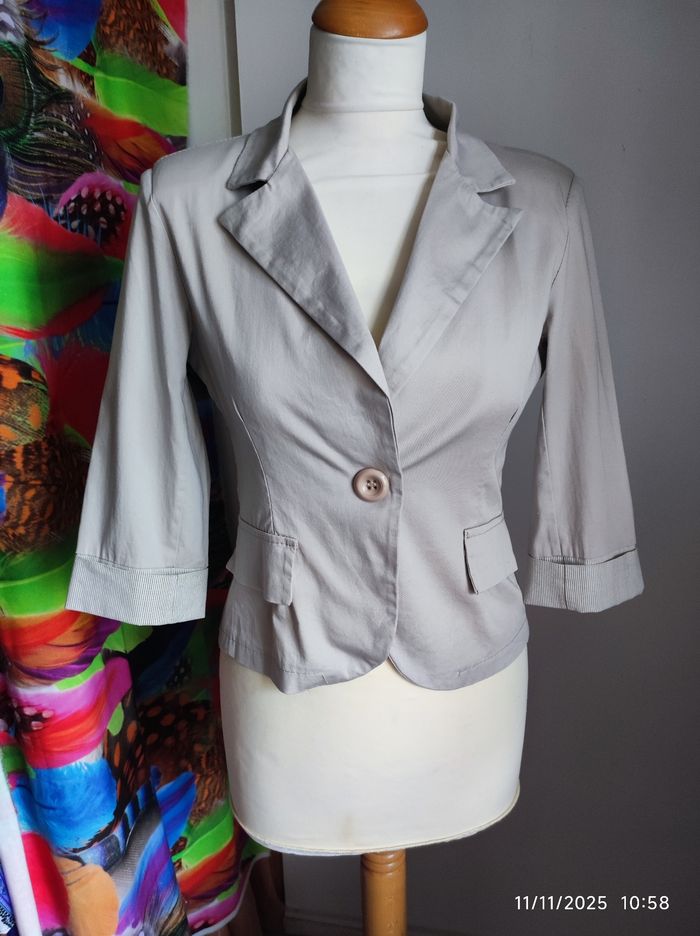 Veste Été écrue Femme Taille M manches 3/4