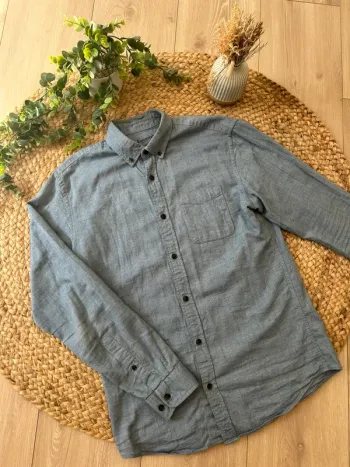 Chemise flanelle bleu clair taille S