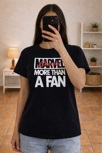 Tshirt noir blanc Marvel 