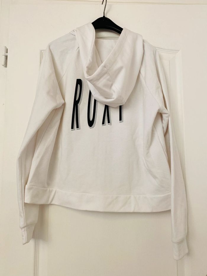 Veste sweat-shirt à capuche et zip Roxy S blanc - photo numéro 3