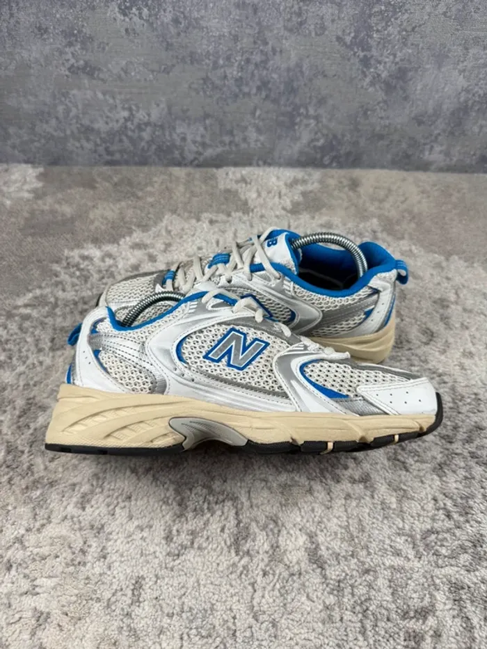 New Balance 530 Running Abzorb - White & Beige & Blue - photo numéro 6