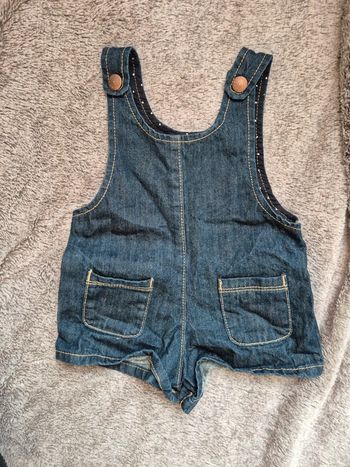 Salopette jean short 9 mois