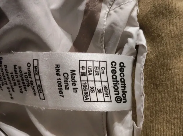 Veste blanche taille 38 DecathlonDoudoune blanc  doudoune quechua taille 38 - photo numéro 10