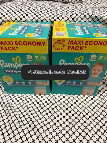 2 carton de couches Pampers taille 7