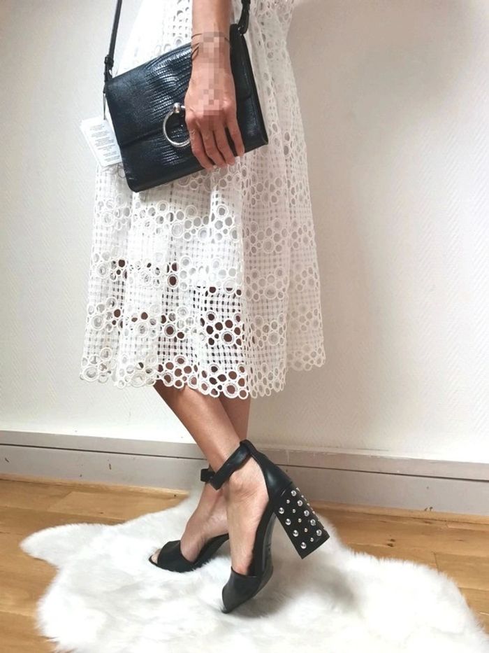 Sac Anouck en cuir marine sac pochette 2en1 | Claudie Pierlot | neuf - photo numéro 4