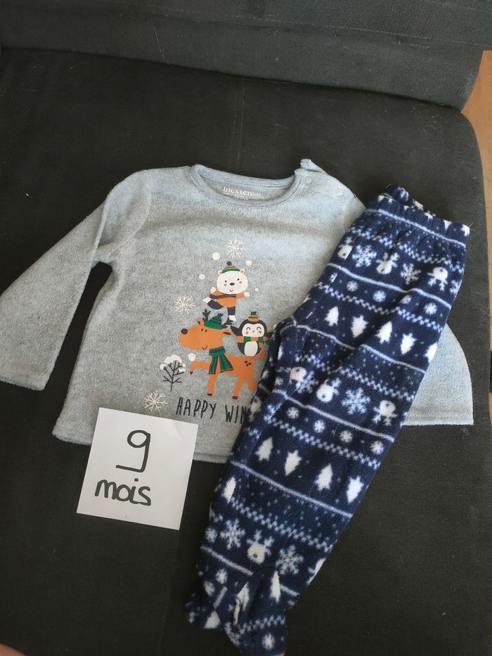 Pyjama 2 pièces pour bébé garçon 9 mois inextenso - photo numéro 1