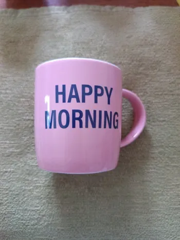 Tasse rose Happy Bad Morning 9.5 cm.
