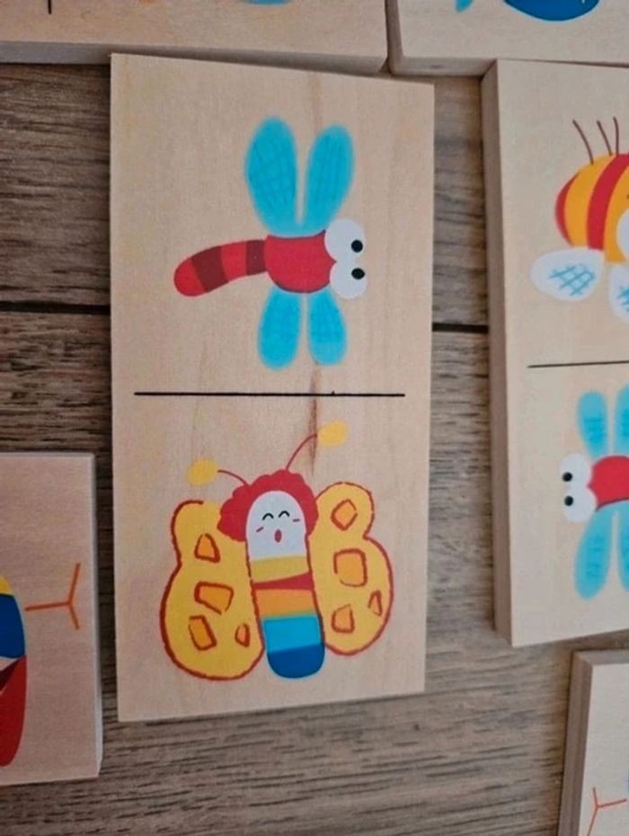 Jeu de 28 dominos en bois - photo numéro 2