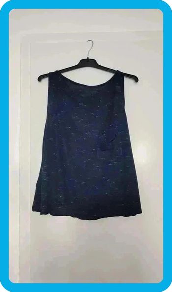 Joli débardeur bleu marine Mango T.S | Look estival | Réductions pour lots