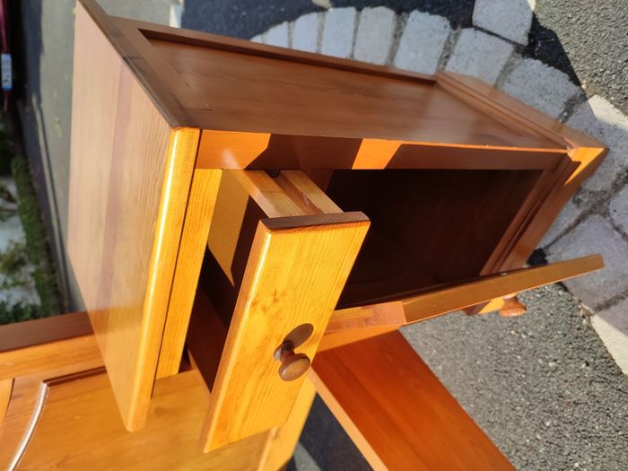 Lit 90 x 190 avec chevet et pied de lampe - photo numéro 5