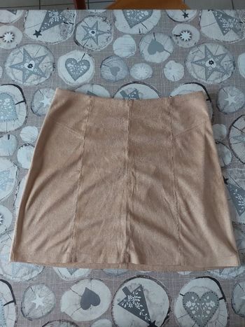 Jupe velours beige, pimkie