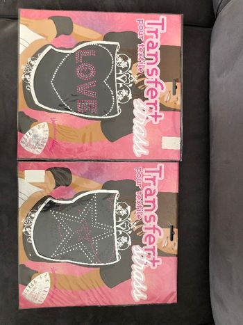 Chouettes Transferts "Love & Star" pour Textile