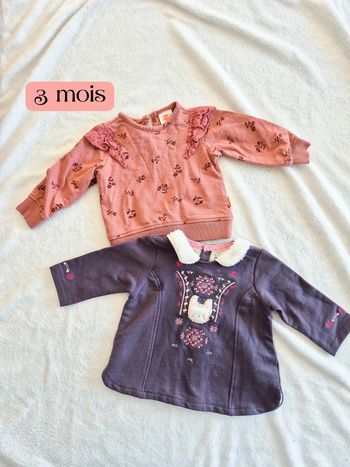 Lot 2 pulls légers 3 mois