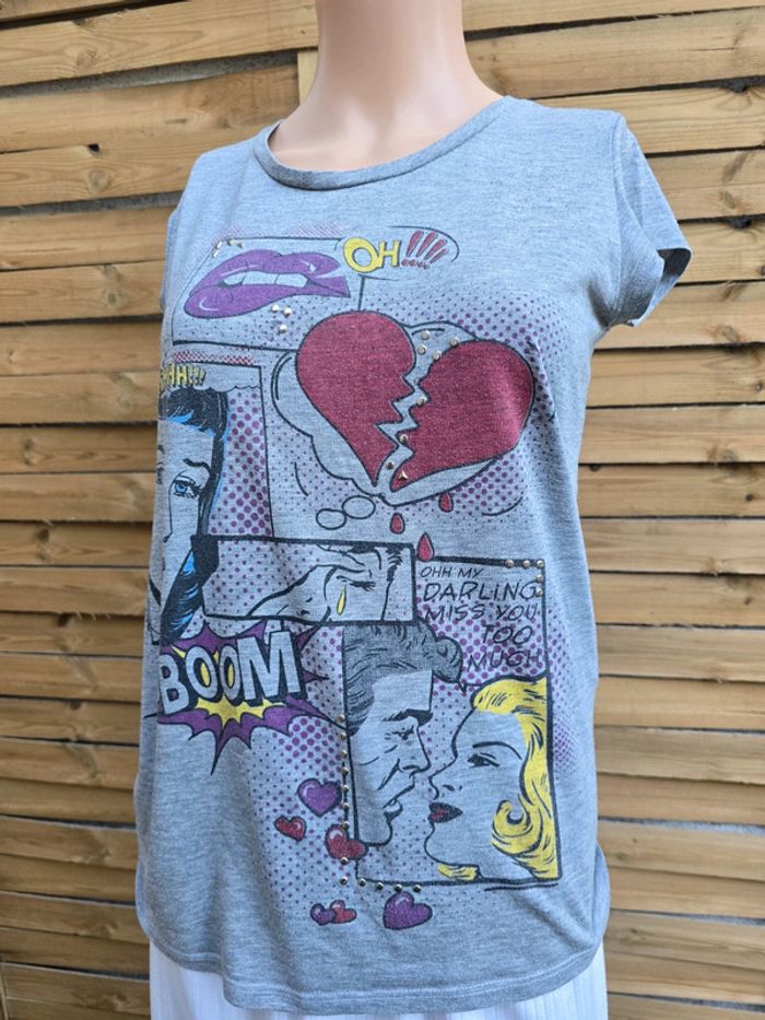Tee-shirt imprimé 🍒y2k vintage 2000🍒taille S - photo numéro 2