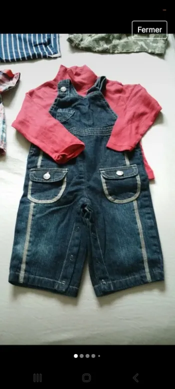 Lot vêtements naissance