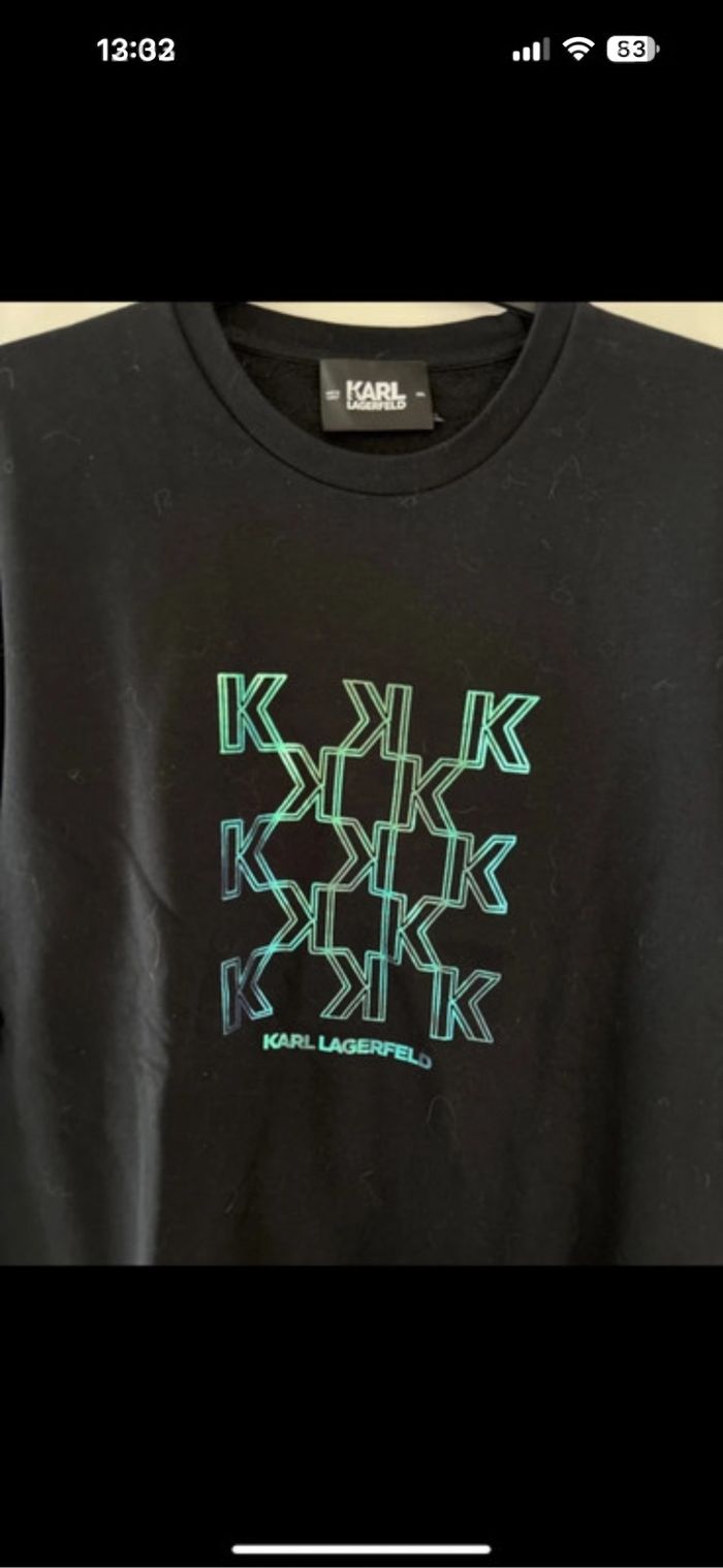 Sweat-shirt noir Karl Lagerfeld taille xxl - photo numéro 2