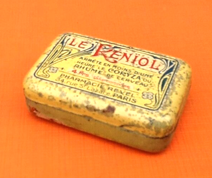 Années 1930 Boite publicitaire lithographiée Le Rénïol Pharmacie Revel Paris - photo numéro 3