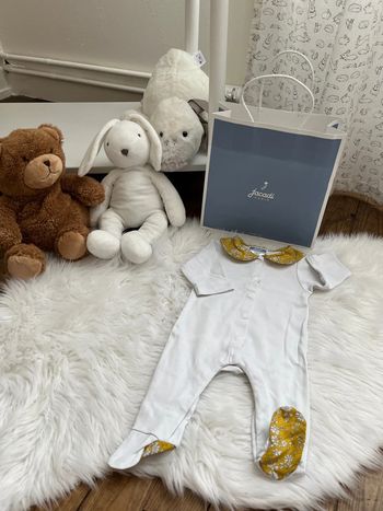 Grenouillère col capel moutarde