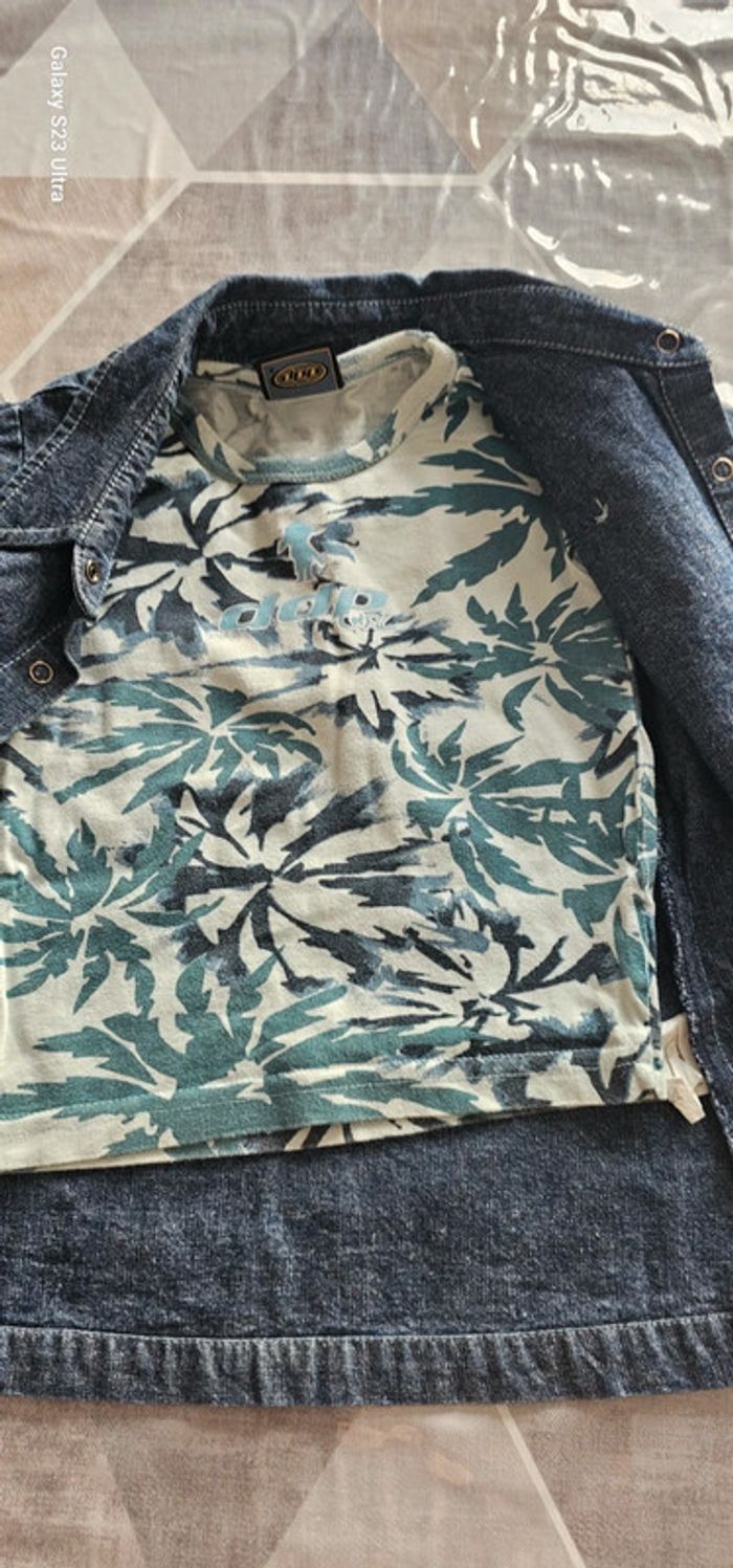 Chemise jean tee shirt Ddp 3 ans - photo numéro 3
