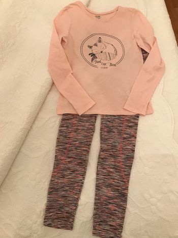 Legging et tee-shirt rose fille 10 Ans